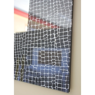 0_Espejo en plata y negro - Imagen 2