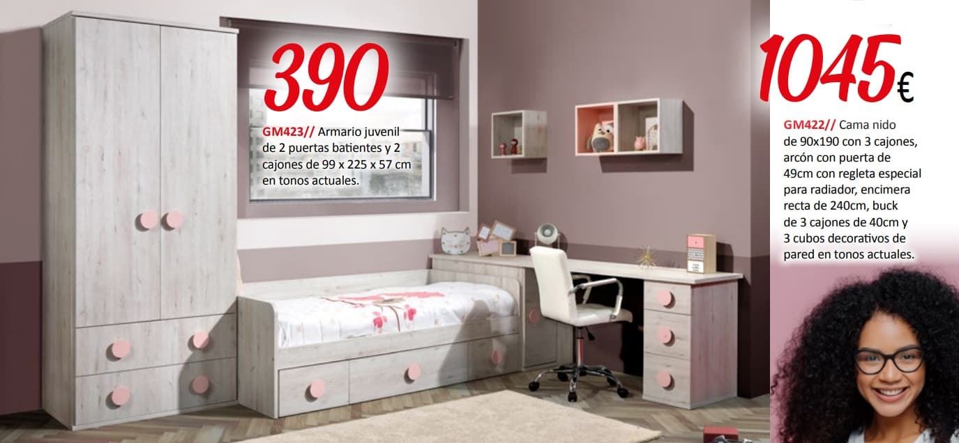 Cama nido juvenil de 90x190 - Imagen 1
