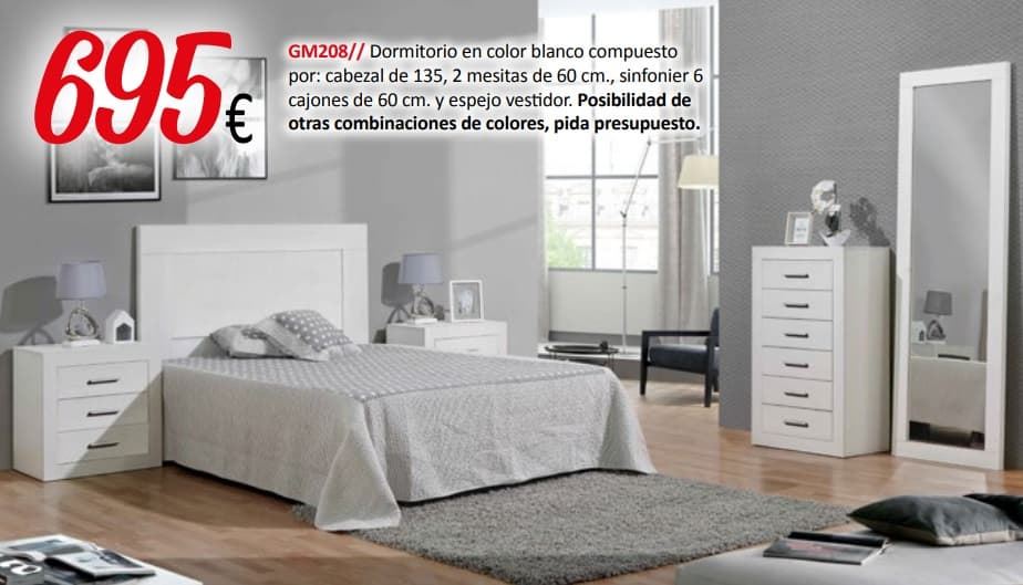 Dormitorio en color blanco - Imagen 1