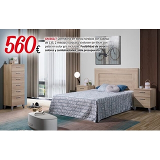 Dormitorio en tonos nórdicos - Imagen 1