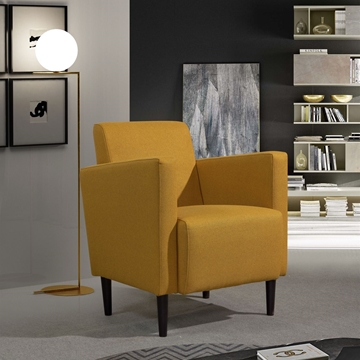 GM221_Butaca tapizada en tonos mostaza - Imagen 1