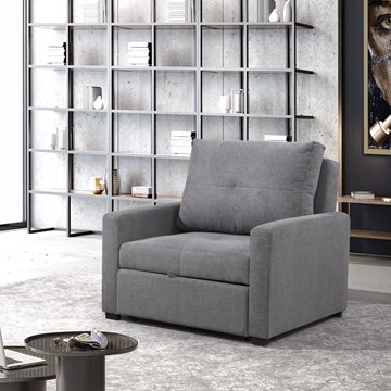 GM391_Butaca convertible en cama de 100 cm. en gris - Imagen 1