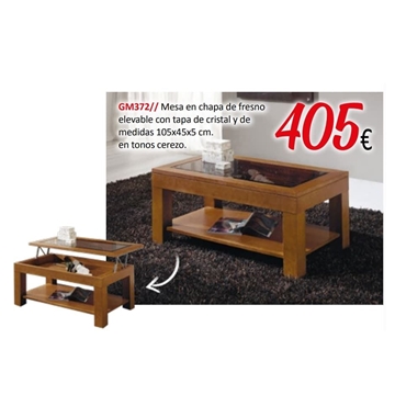 Mesa en chapa de fresno elevable - Imagen 1