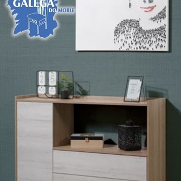 Mueble de entrada con patas y sistema push - Imagen 1