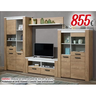 Mueble modular de salón en tonos actuales - Imagen 1