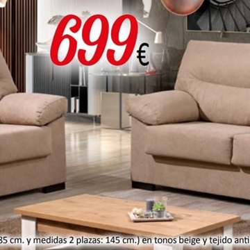 Sofás de 2 y 3 plazas en tonos beige - Imagen 1